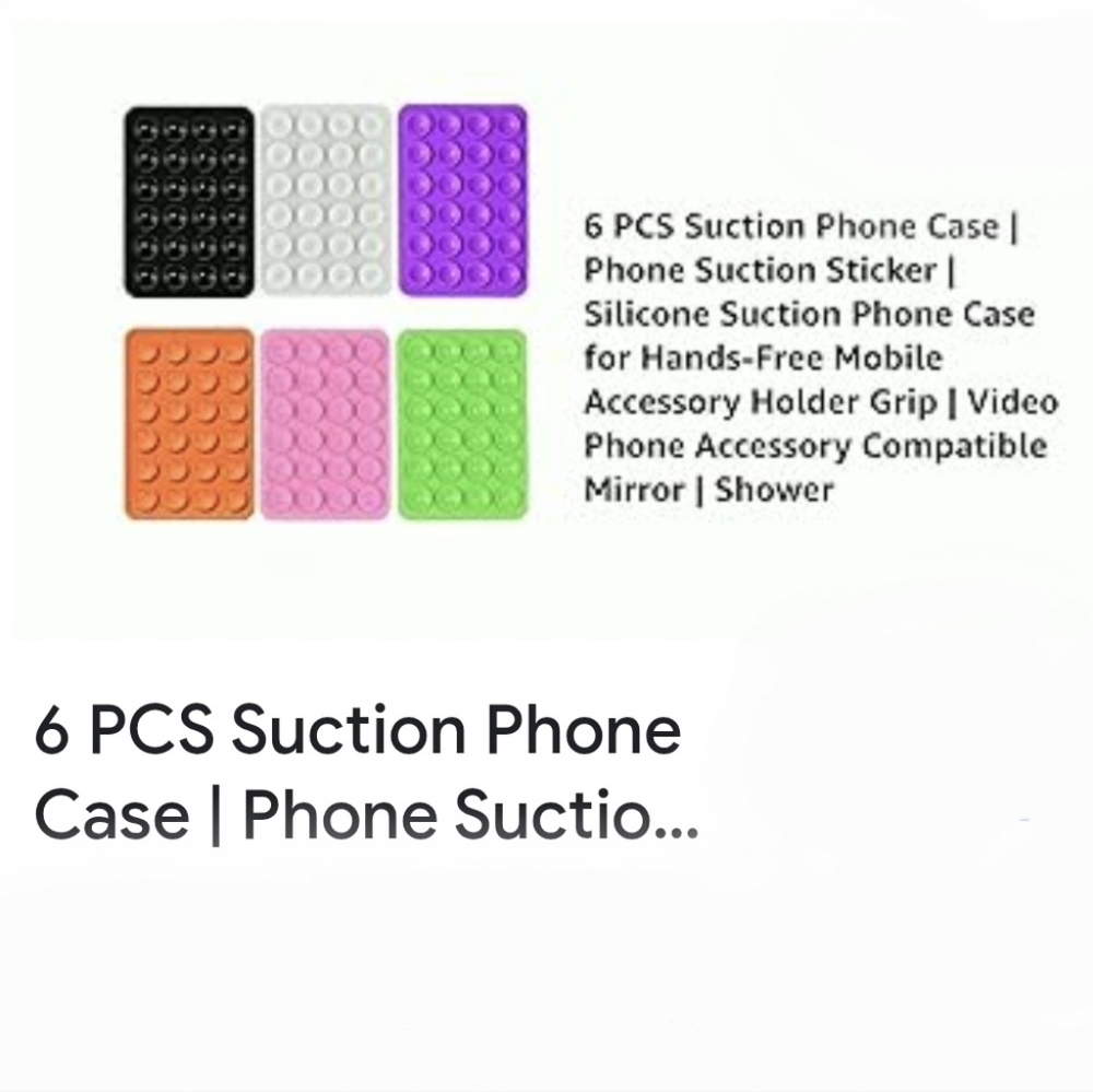 #01 Suction Phone Case Set - Blue, White, Purple, Pink, Clear, Orange
